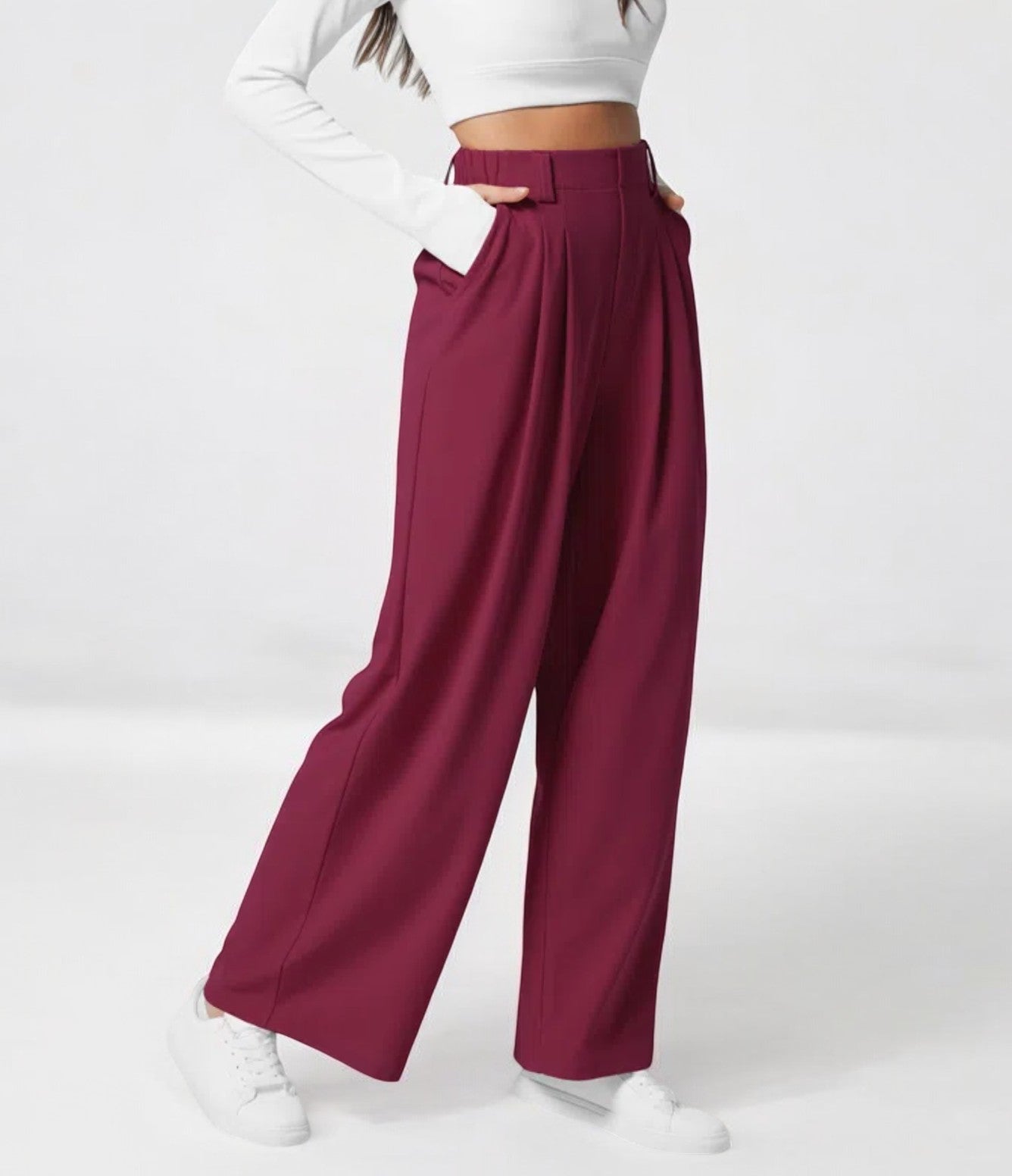 Women's Wide Leg Tailored Pants