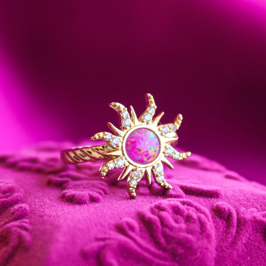 Moschera® Adjustable Opal Sun Ring